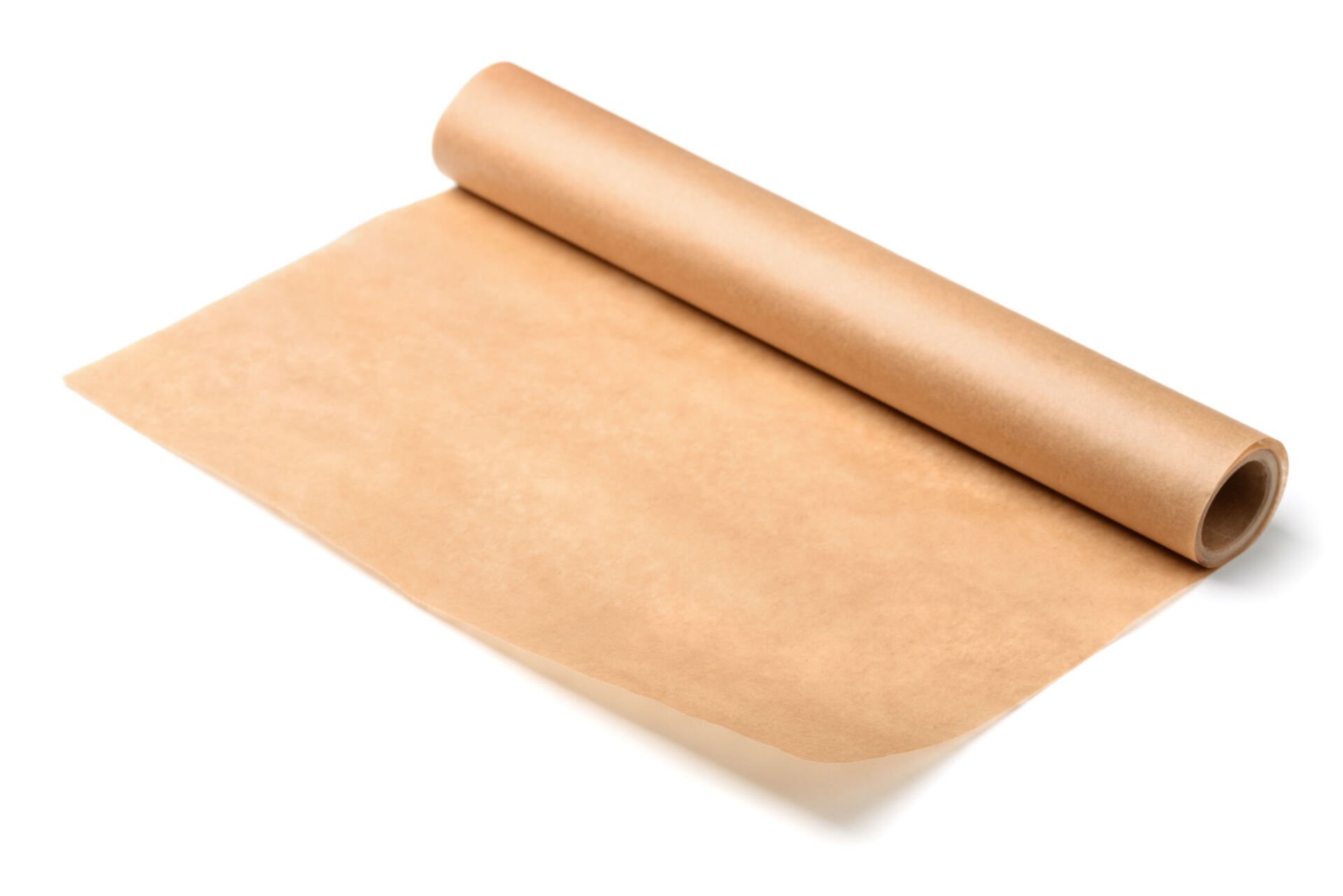 Kraft paper roll wound on a core for coated fabric converting